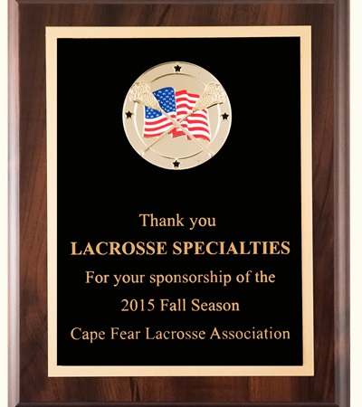 FMD79 Flag Medallion Lacrosse Plaque